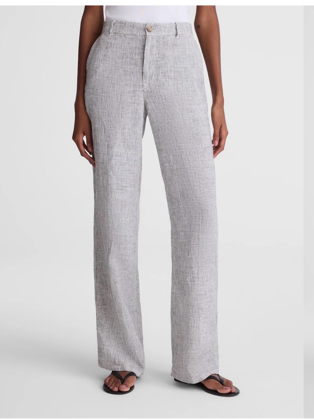 Madewell The Zoe Relaxed Straight Pant in 100% Linen (m4)